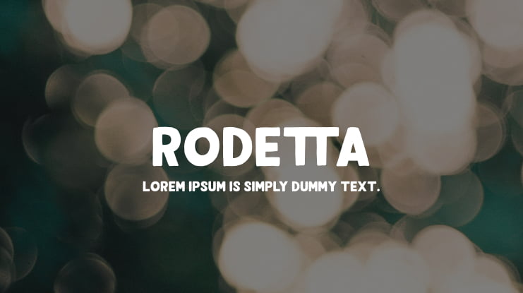 Rodetta Font Family