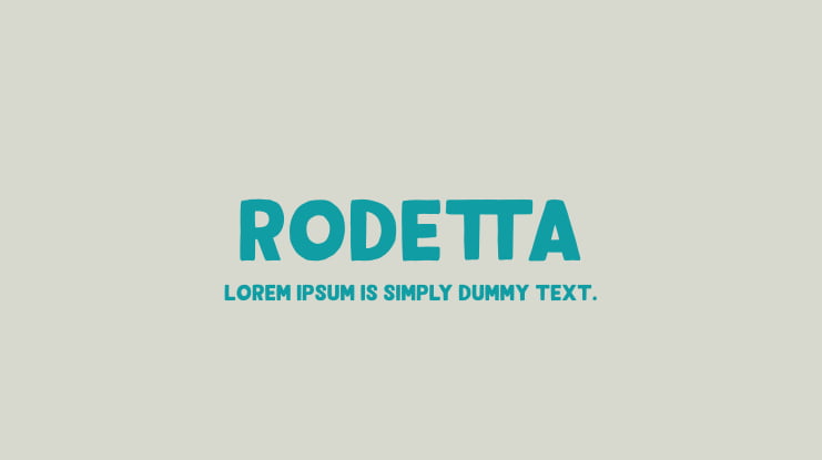 Rodetta Font Family