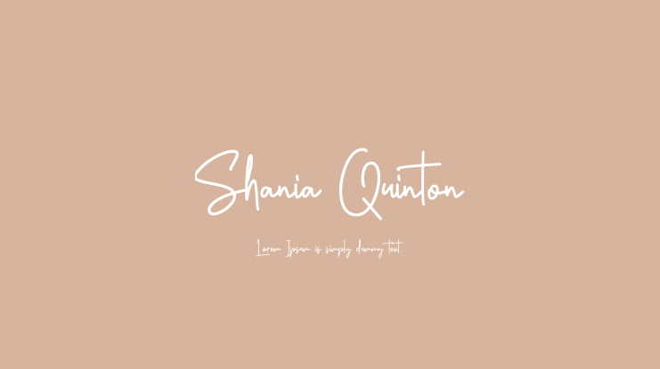 Shania Quinton Font