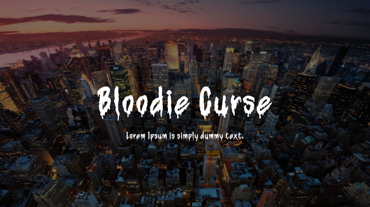 Bloodie Curse Font