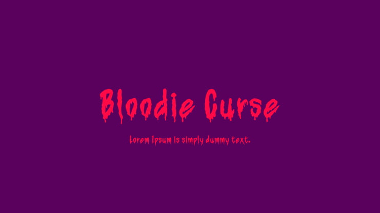 Bloodie Curse Font