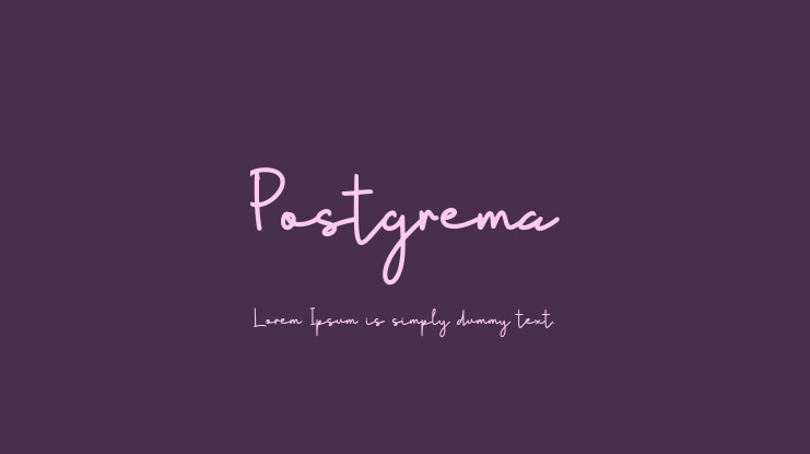 Postgrema Font