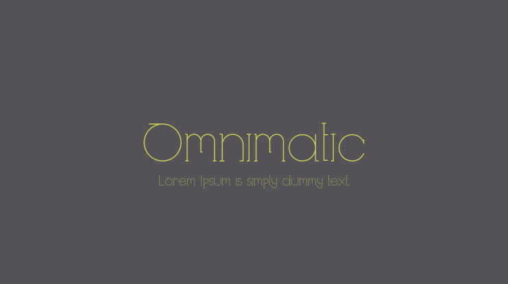 Omnimatic Font