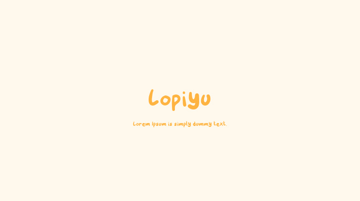 Lopiyu Font
