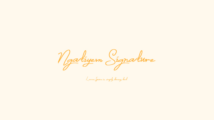 Ngatiyem Signature Font