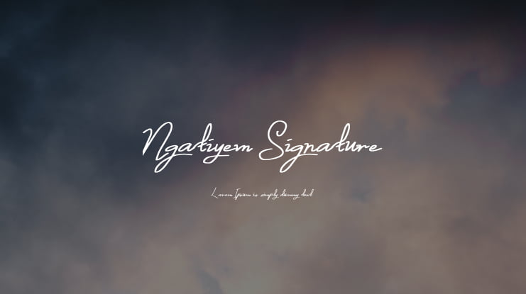 Ngatiyem Signature Font