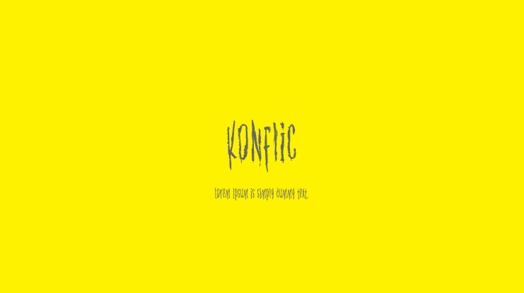 Konflic Font