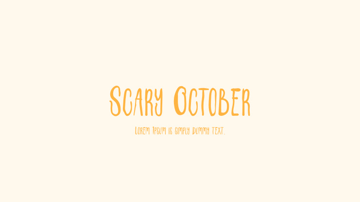 Scary October Font