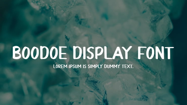 Boodoe Display Font