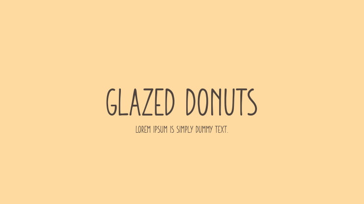 Glazed Donuts Font