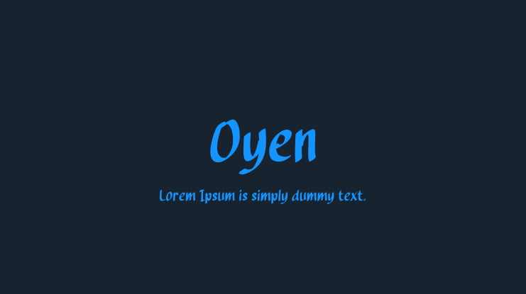 Oyen Font