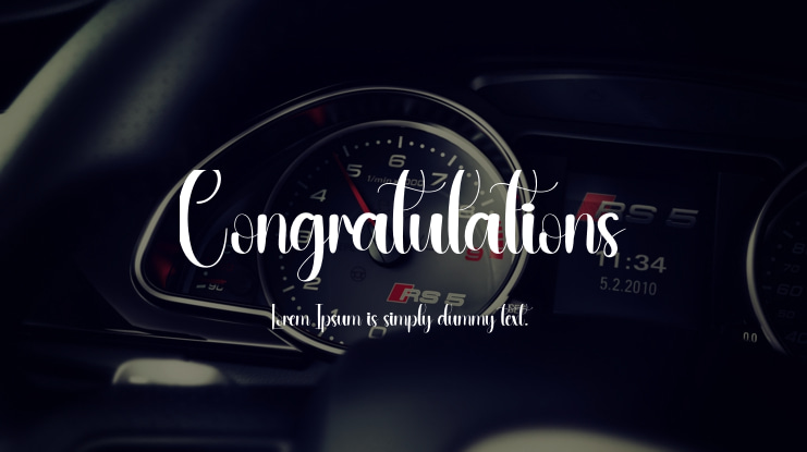 Congratulations Font
