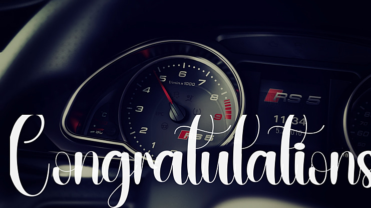 Congratulations Font