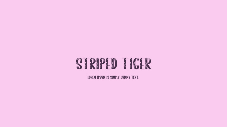 Striped Tiger Font