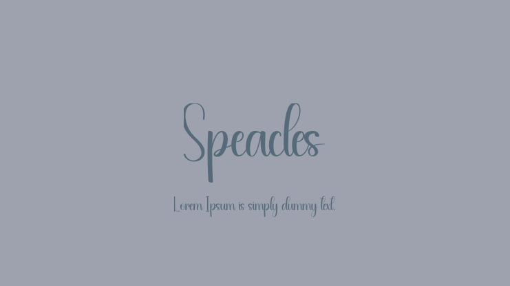 Speacles Font