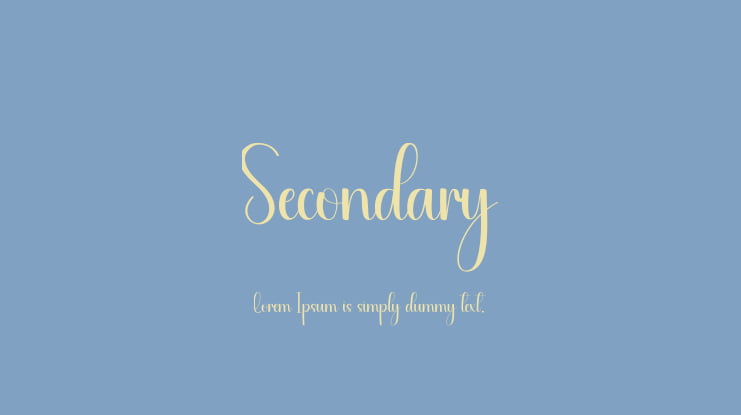 Secondary Font
