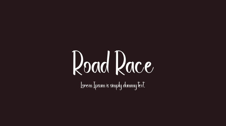 Road Race Font