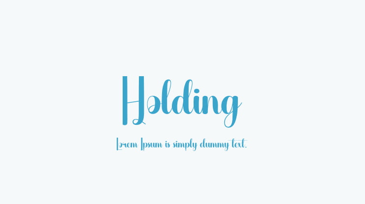 Holding Font