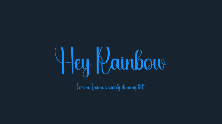 Hey Rainbow Font