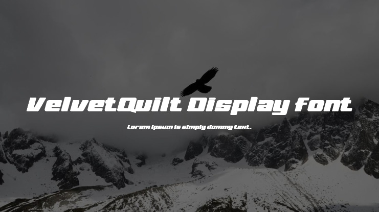 VelvetQuilt Display font