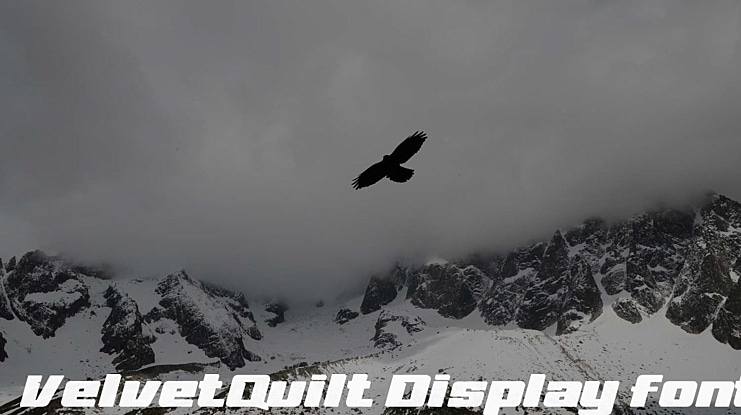 VelvetQuilt Display font