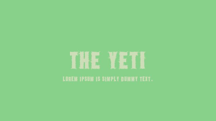 the yeti Font