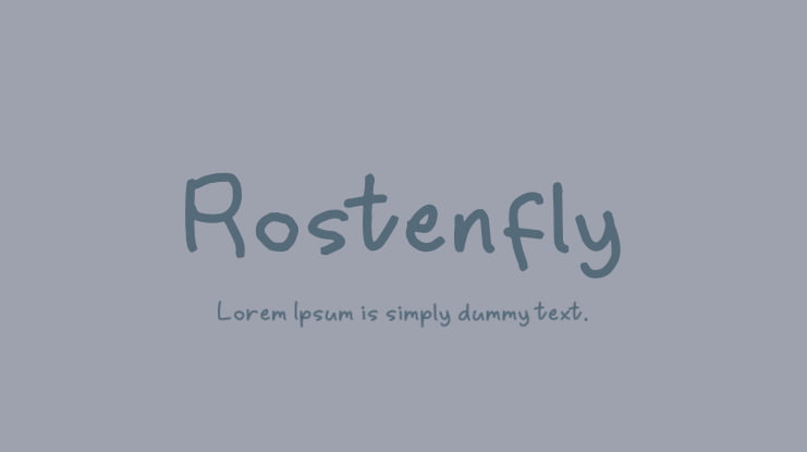 Rostenfly Font