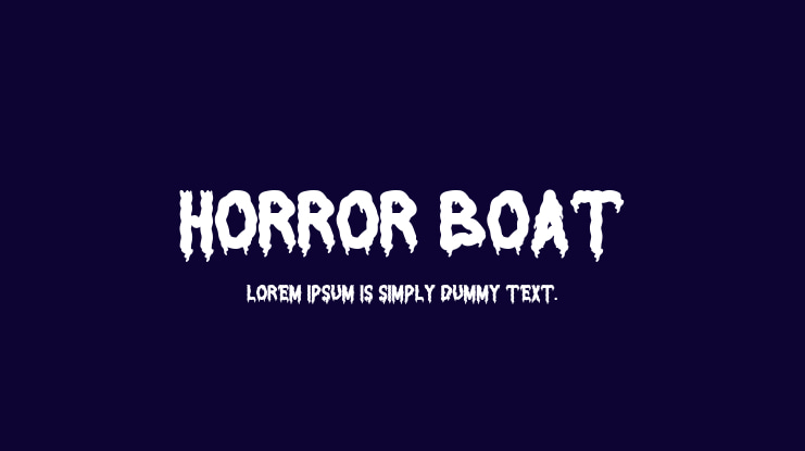 Horror Boat Font