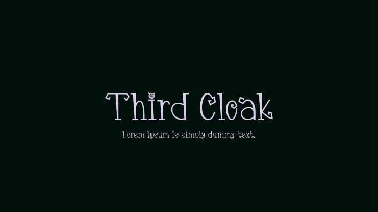 Third Cloak Font