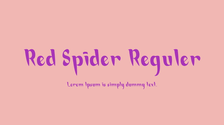Red Spider Reguler Font Family
