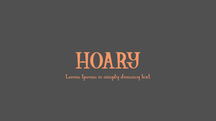 HOARY Font