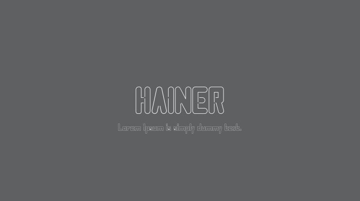 HAINER Font