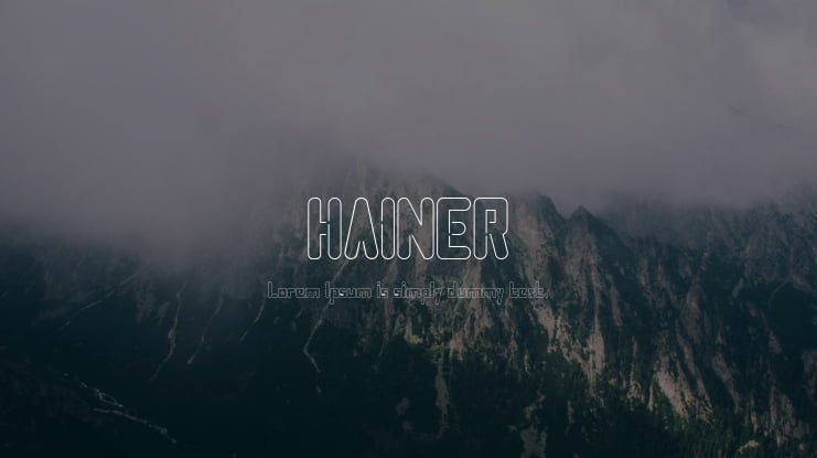 HAINER Font