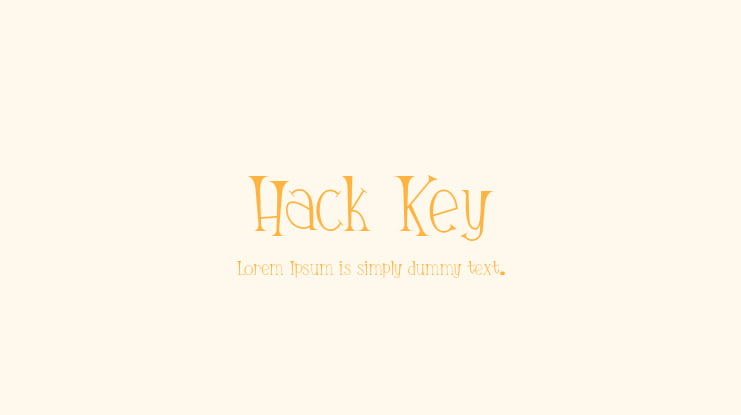 Hack Key Font