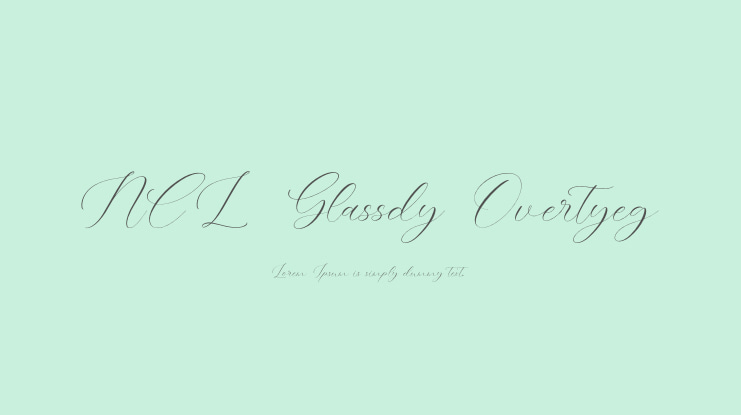 NCL Glassdy Overtyeg Font