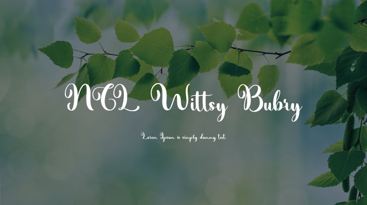 NCL Wittsy Bubry Font