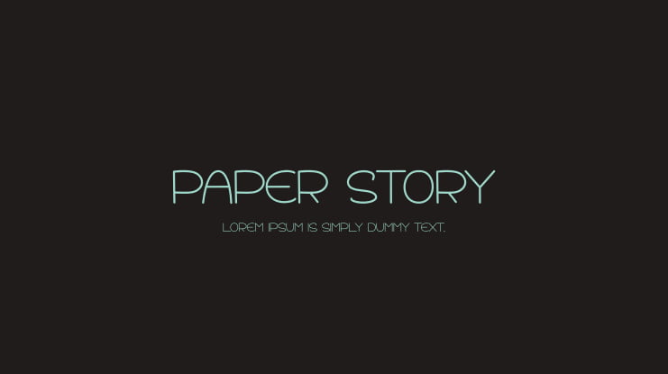 Paper Story Font