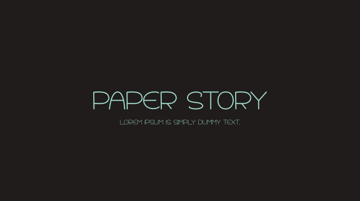 Paper Story Font
