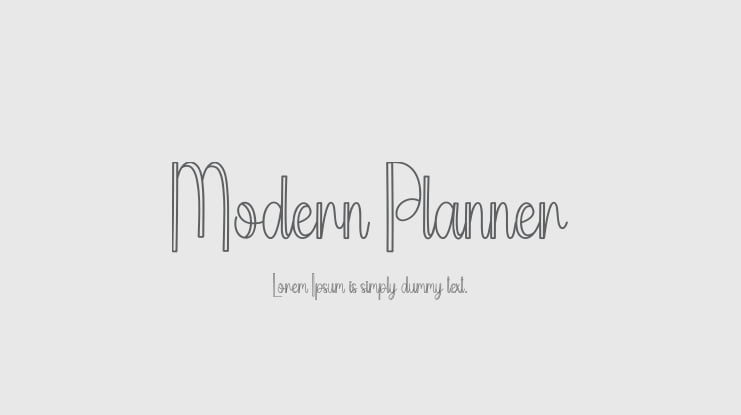 Modern Planner Font