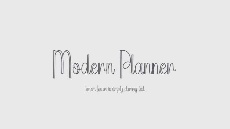 Modern Planner Font