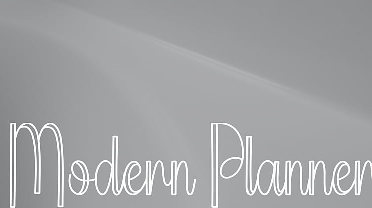 Modern Planner Font