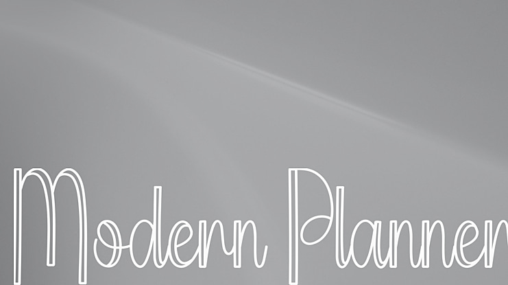Modern Planner Font