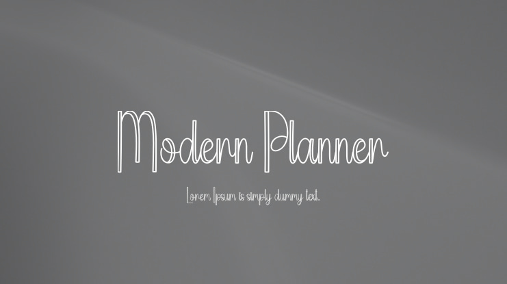 Modern Planner Font