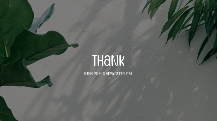 Thank Font