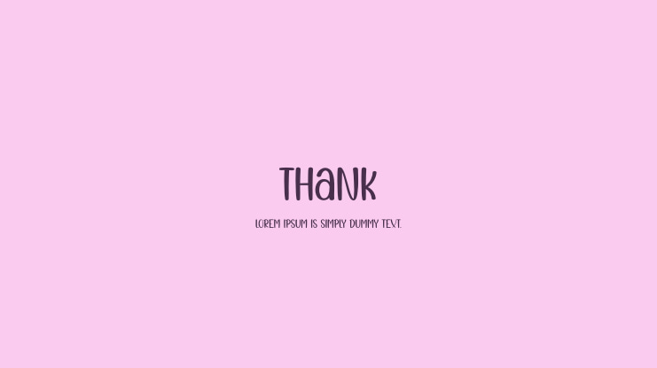 Thank Font