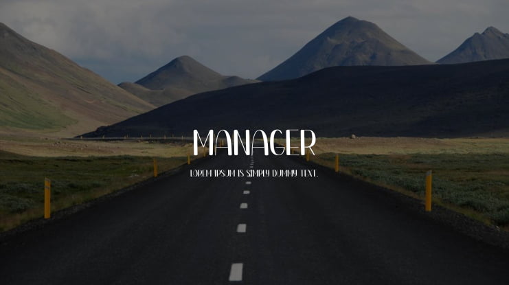 Manager Font