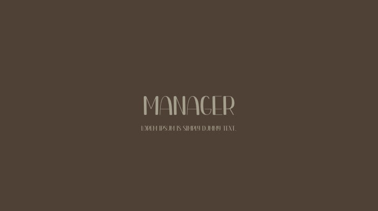 Manager Font