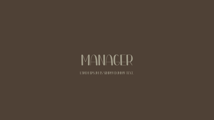 Manager Font