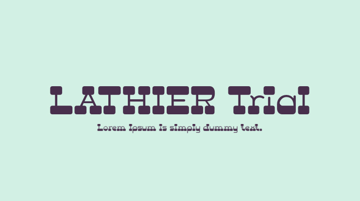 LATHIER Trial Font