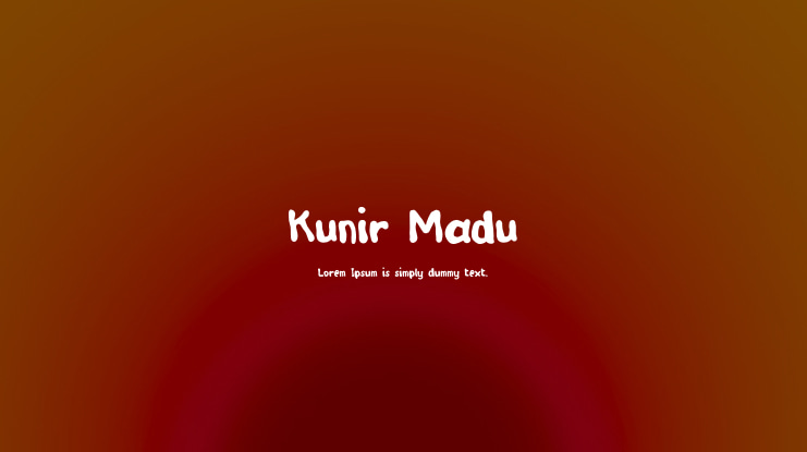 Kunir Madu Font